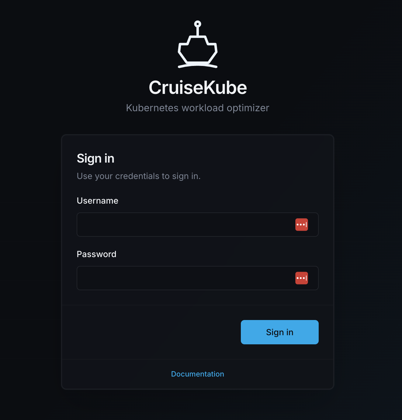 CruiseKube sign-in page